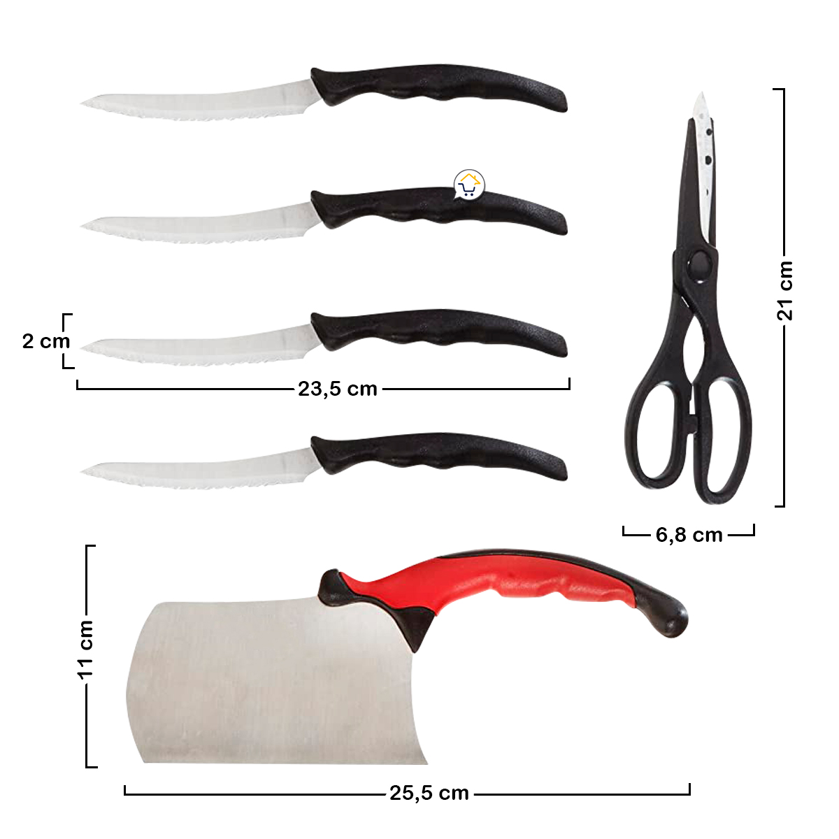 Miniatura 2 de Set Cuchillos x10 Acero Inoxidable E033